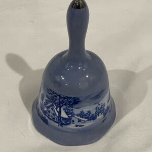 Vintage Blue and White 5 Inch Home Winter Bell‎